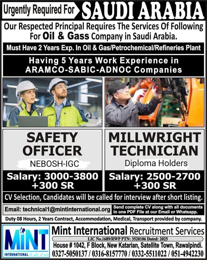 Oil and Gas company Saudi Arabia jobs 2025